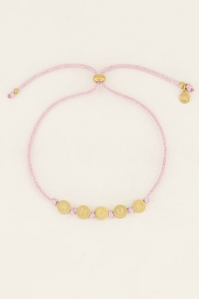 Souvenir rosa Armband „Amour“