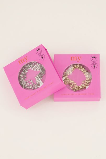 Souvenirs glasses chain / Airpods strap with silver coins 