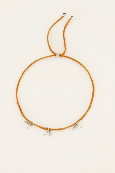 Bracelet tressé orange Springstones / bracelet de cheville | My Jewellery