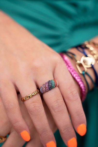 Starmood ring with multicolour stones