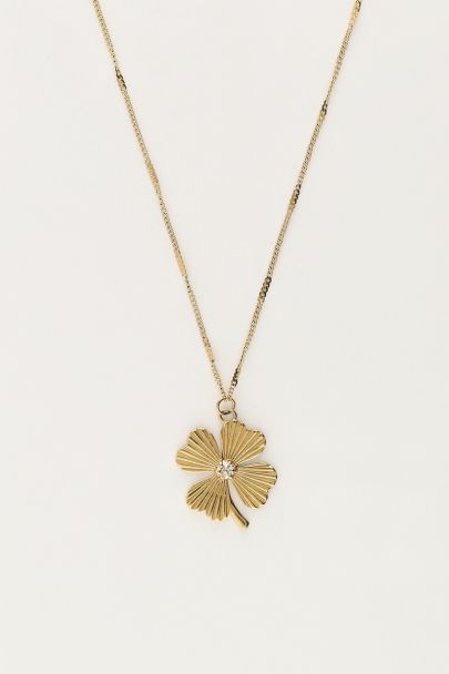 Starry ketting met klaver & strass