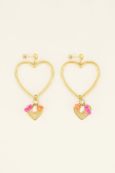 Statement earrings large heart | My Jewellery