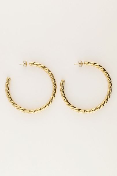 Statement earrings large braided