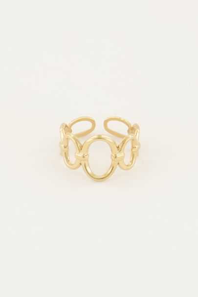 Statement ring met rondjes