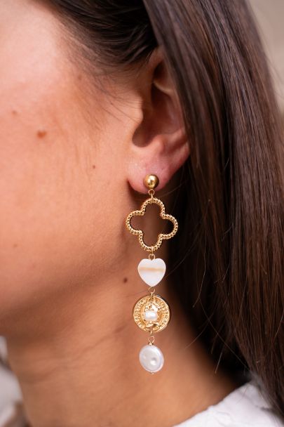 Statement earrings with charms