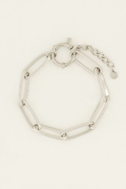 Smalle schakelarmband met structuur | My Jewellery