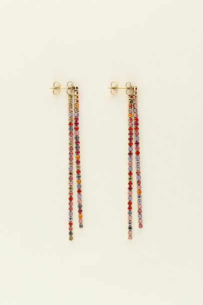Universe earrings with coloured rhinestones | My Jewellery