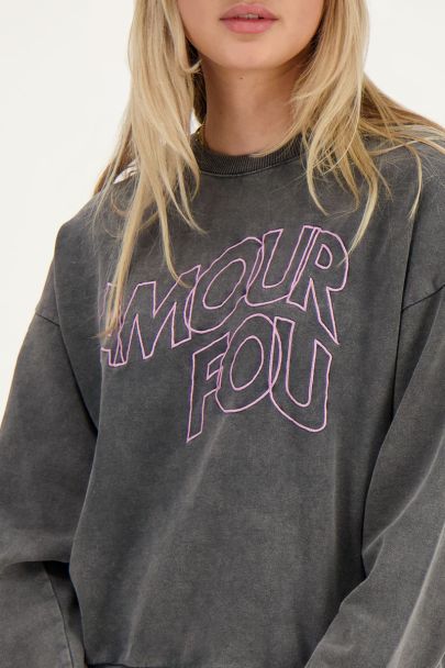 Grey sweatshirt amour fou