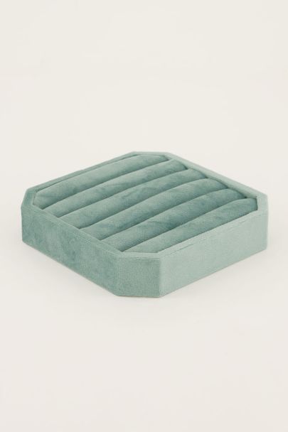 Présentoir bleu clair vintage pour bagues