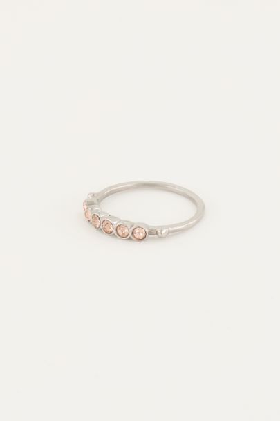 Vintage ring peach kristal