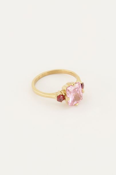 Statement-Ring im Vintage-Look mit Kristall