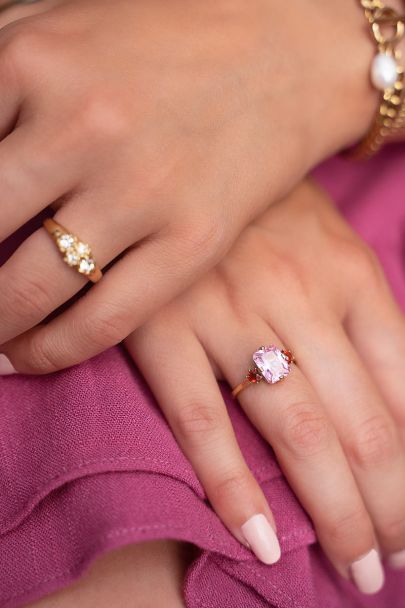 Vintage statement ring crystal 