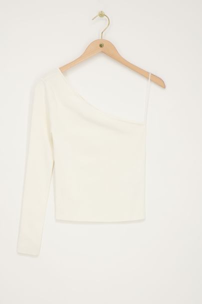 Witte one-shoulder top
