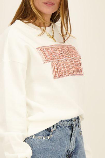 Witte sweater le grand amour