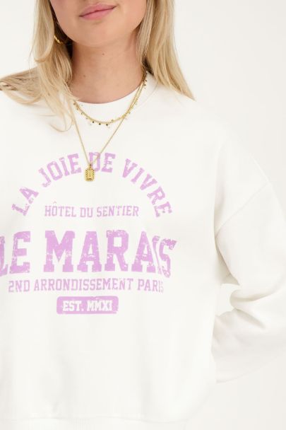Weißes Sweatshirt "Le Marais"
