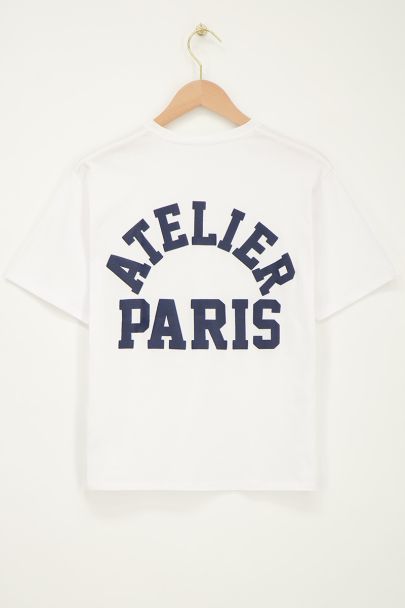 Wit T-shirt "Atelier Paris"