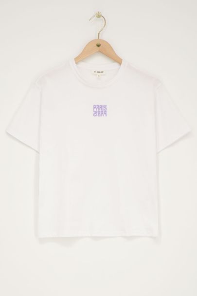 Wit T-shirt "Paris Paris"