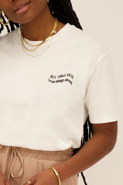 White T-shirt Great Things Ahead