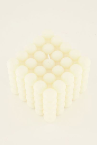 Witte bubble kaars