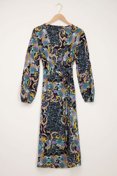 Maxi jurk met multikleur paisley print