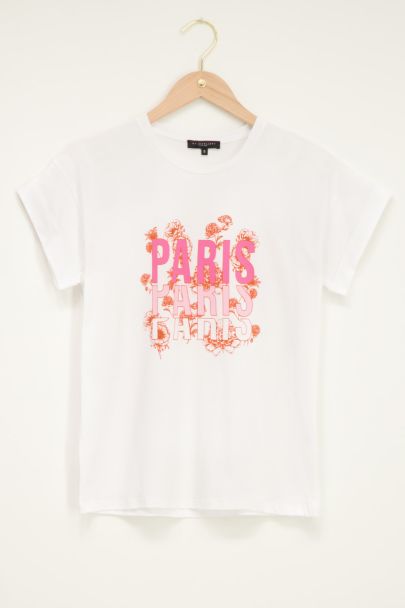 Wit T-shirt Paris