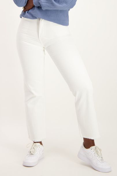 Witte straight fit jeans