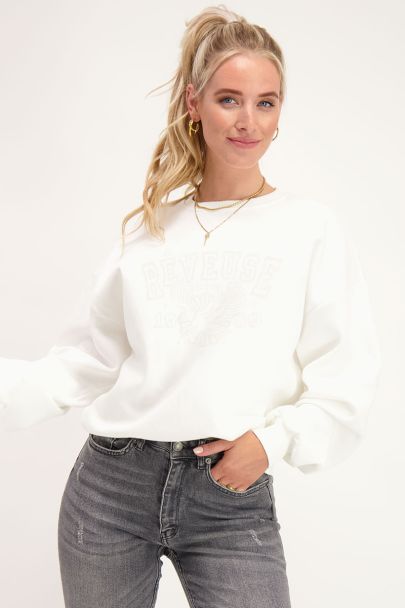 Witte sweater reveuse
