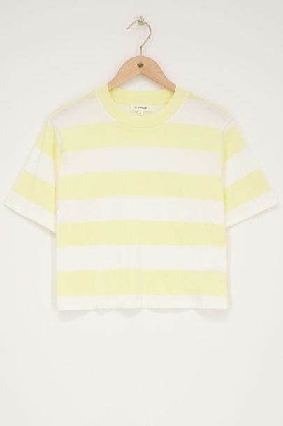 Gelb und weiß gestreiftes T-Shirt