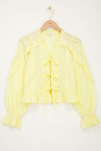 Blouse jaune avec nœuds