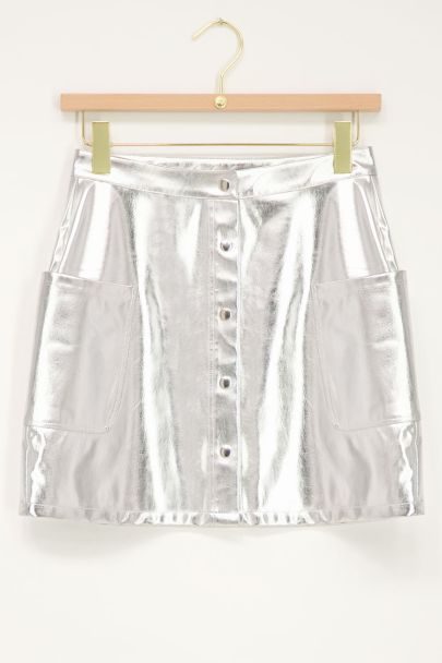 Silver metallic skirt
