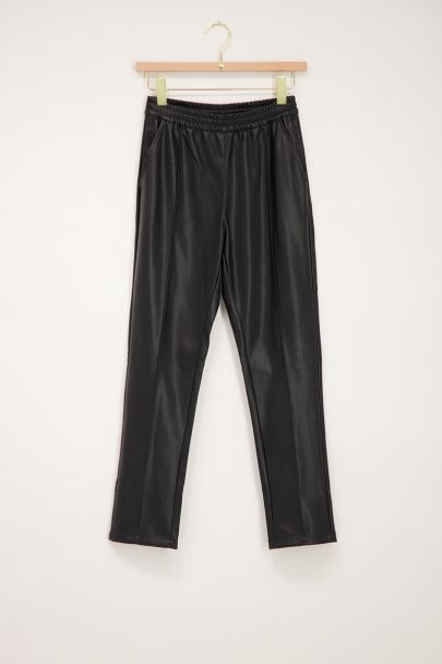 Pantalon noir effet cuir