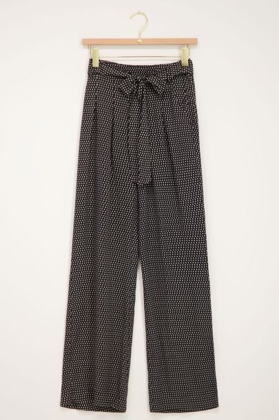 Black clover print trousers