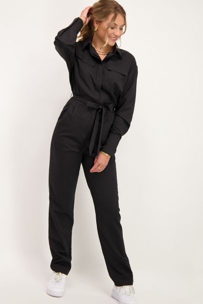 Black jumpsuit with pockets