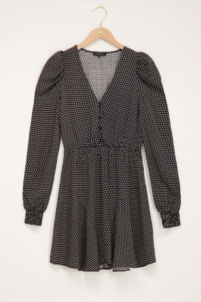 Robe noire à imprimé trèfle