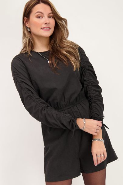 Combishort noire avec cordon de serrage