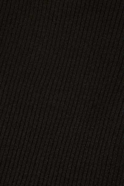 Zwarte rib coltrui met lurex
