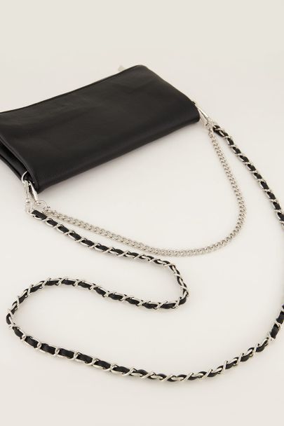 Sac porté épaule avec lanières argentées