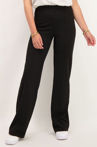 Zwarte straight fit broek