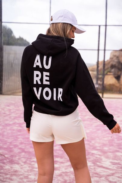 Zwarte Au Revoir hoodie