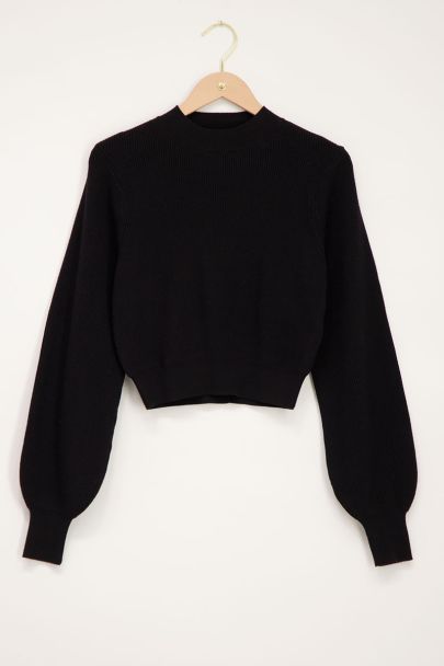 Black rib sweater