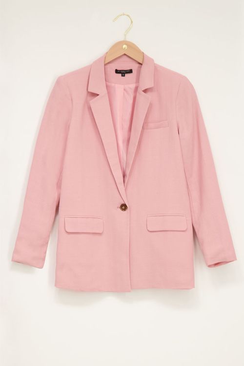 Roze blazer linnen look | My Jewellery