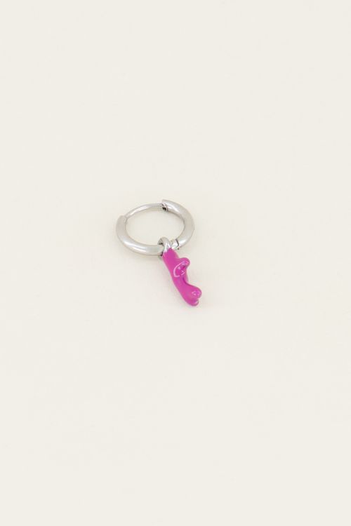 Moments einzelner Ohrring Fuchsia Koralle | Einzelne Ohrringe | My Jewellery