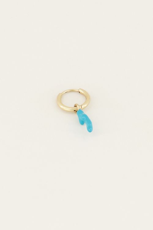 Moments einzelner Ohrring blaue Koralle | Einzelner Ohrring | My Jewellery