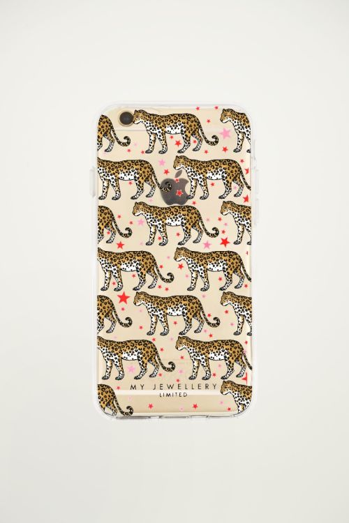 Iphone hoesje luipaard sterren soepel iPhone, hoesjes My Jewellery