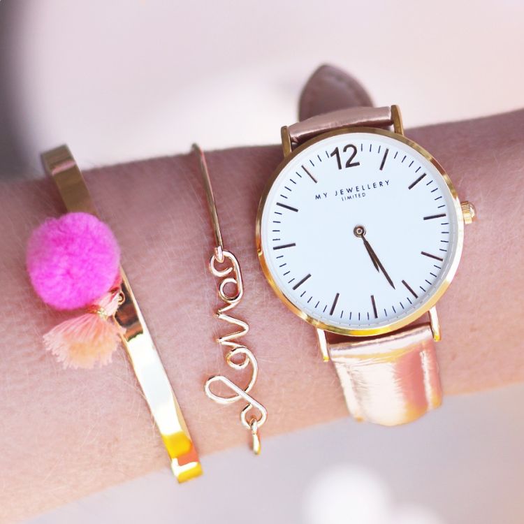 Horloge brons goud