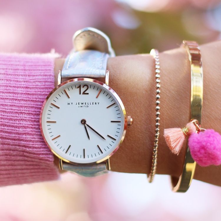 Horloge holographic rose