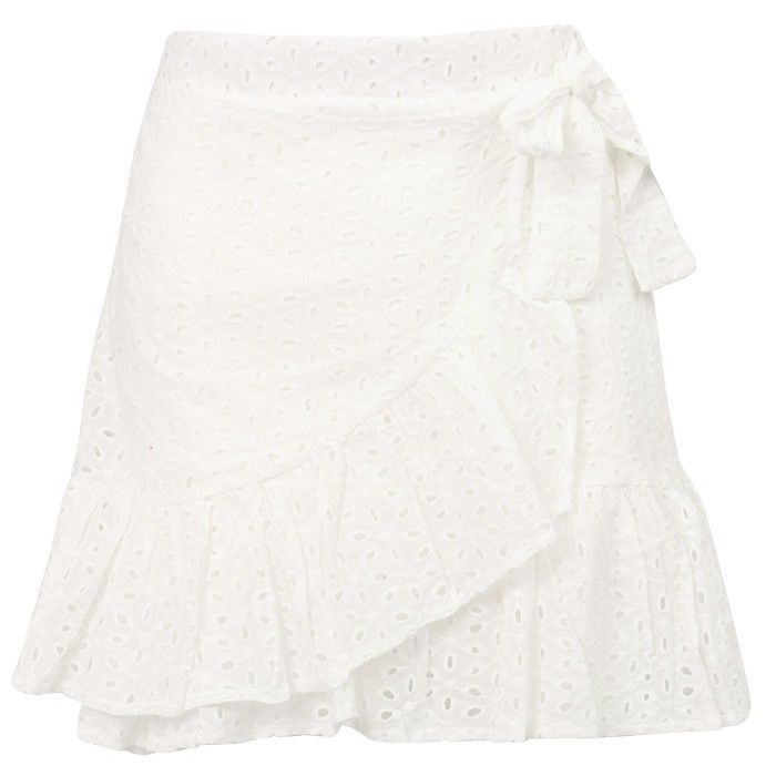 Rokje ruffle wit strik