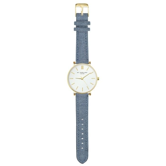 Spijkerstof horloge
