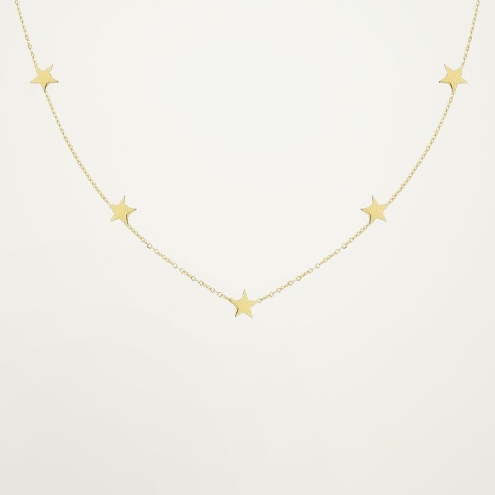 Sterretjes ketting - goud/zilver