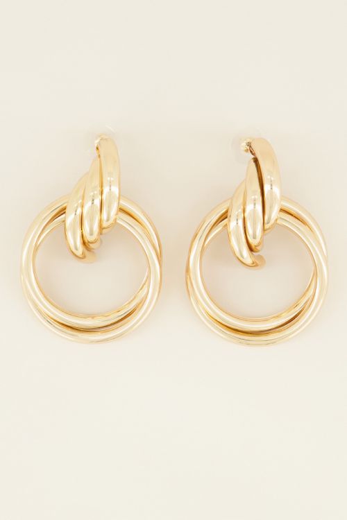 Oorhangers met grote ringen, oorstekers | My Jewellery